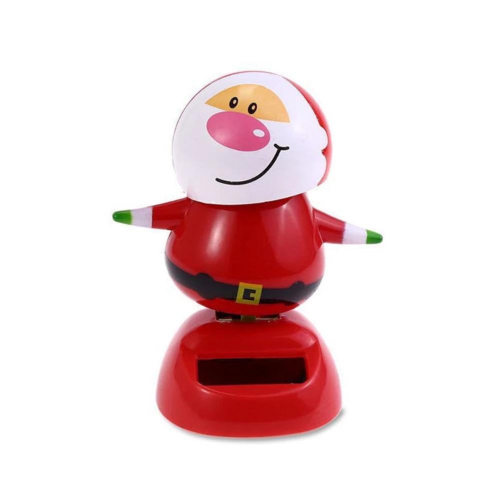 Car Ornament Creative Solar Swing Doll Shaking Santa Claus Gift Cartoon Christmas Gifts Car Decoration for Children
