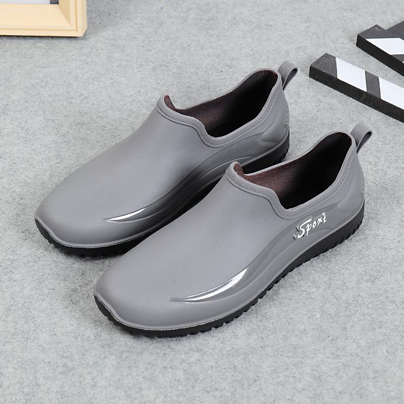 New fashion short rain shoes men's four-season work shoes low-top non-slip kitchen shoes fishing water shoes waterproof rain shoes