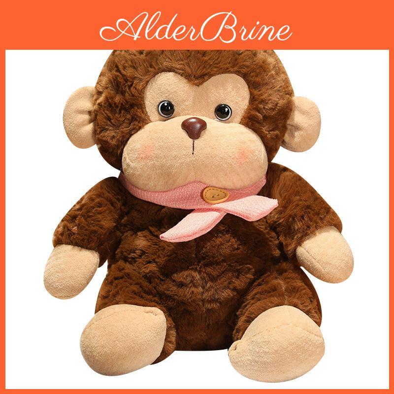 Accu Play Building Block Monkey Plush Toy With Soft Short Pile For Kids Gift