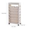 Book Rack Storage Bookshelf Small Storage Bookshelf Bookcase Large Capacity Easy Access for Living Room Bedroom Double