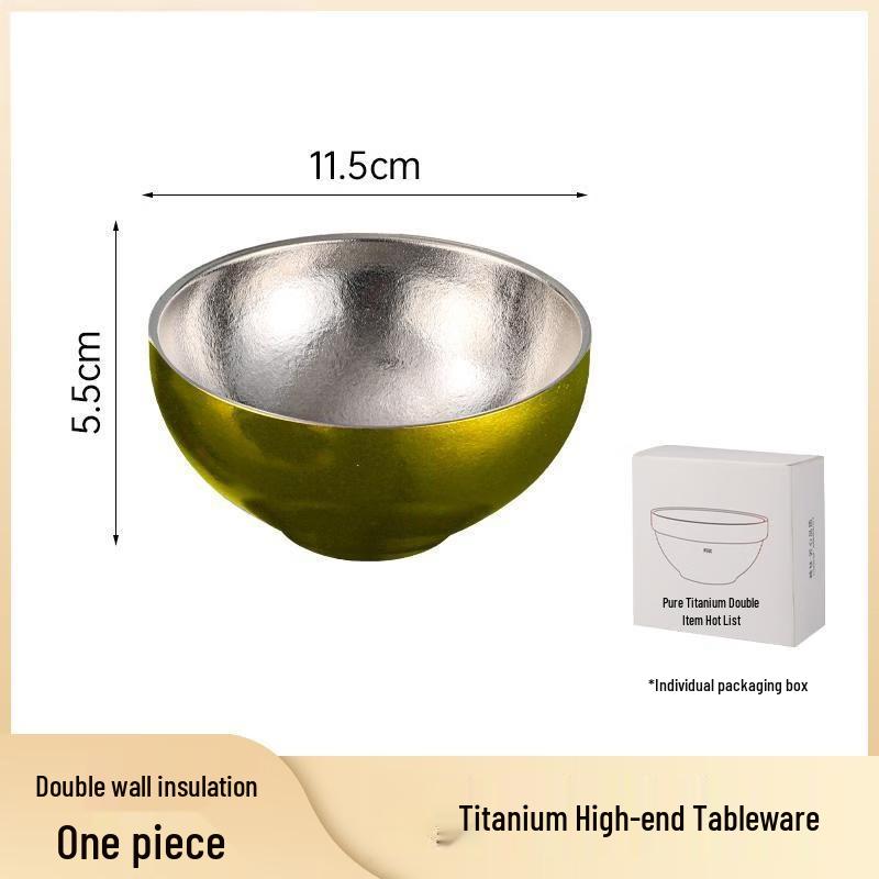 Zhi Shi Titanium Double-Layer Insulated Bowl