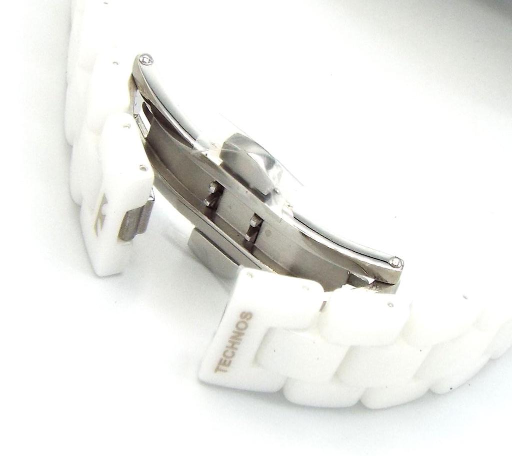 TECHNOS SOLAR WATCH Technos Solar Ceramic Light-Powered Men's Watch White TAE9002ATW [Parallel Import]