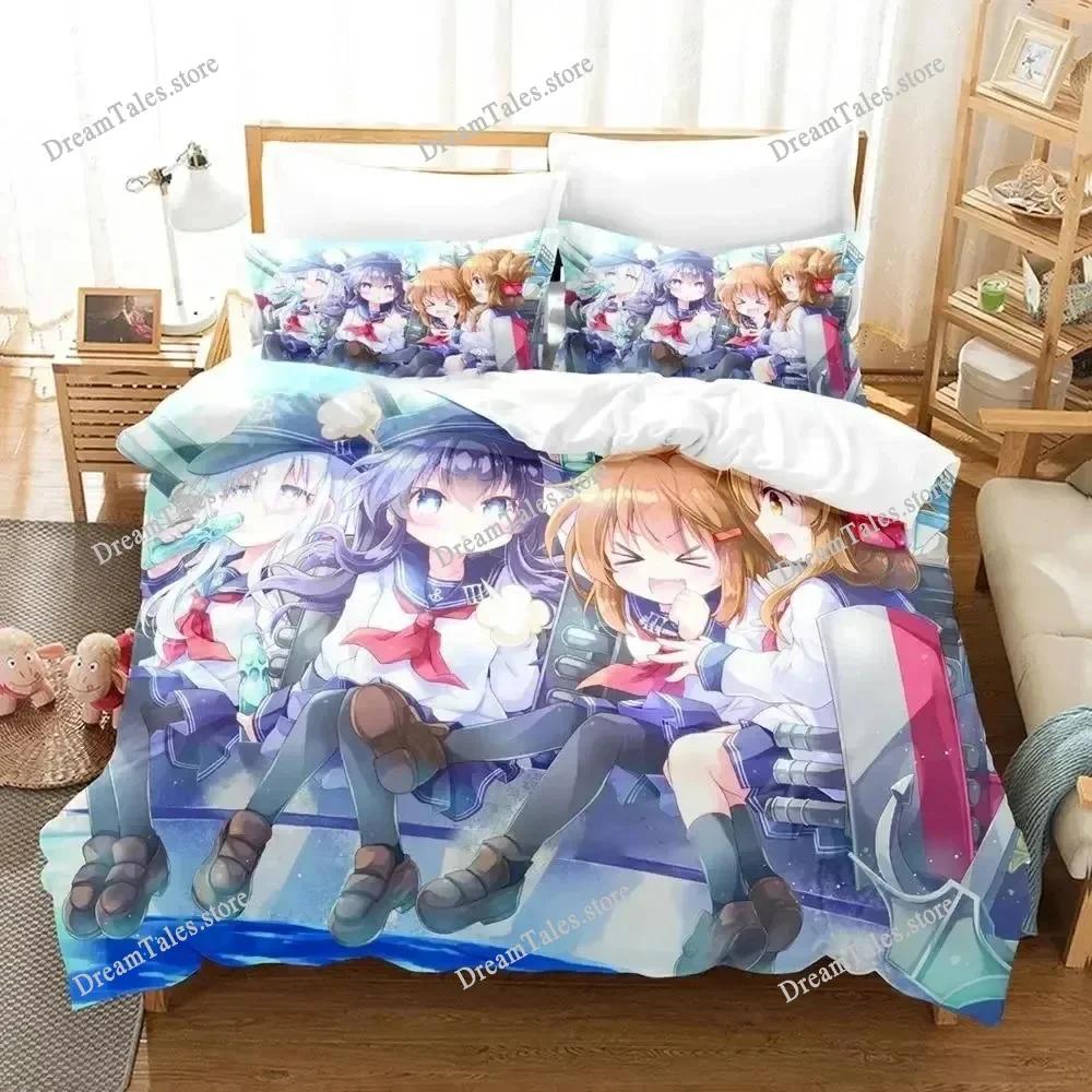 New Kantai Collection Bedding Set Single Twin Full Queen King Size Bed Set Adult Bedroom Duvet Cover Sets 3D Print Game Anime