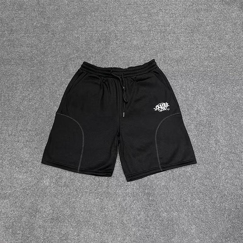 Sy Meichao Street Hip Hop Embroidered Letter Fleece Hooded Sweater Boys and Girls Casual Shorts Set