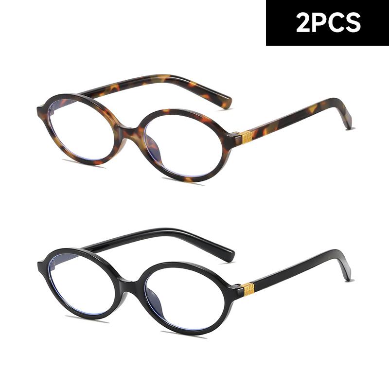 Ovale Vintage Lesebrille Damen Anti-Blaulicht Lesebrille Herren Blaulicht blockierende Alterssichtigkeit Brille Modebrille