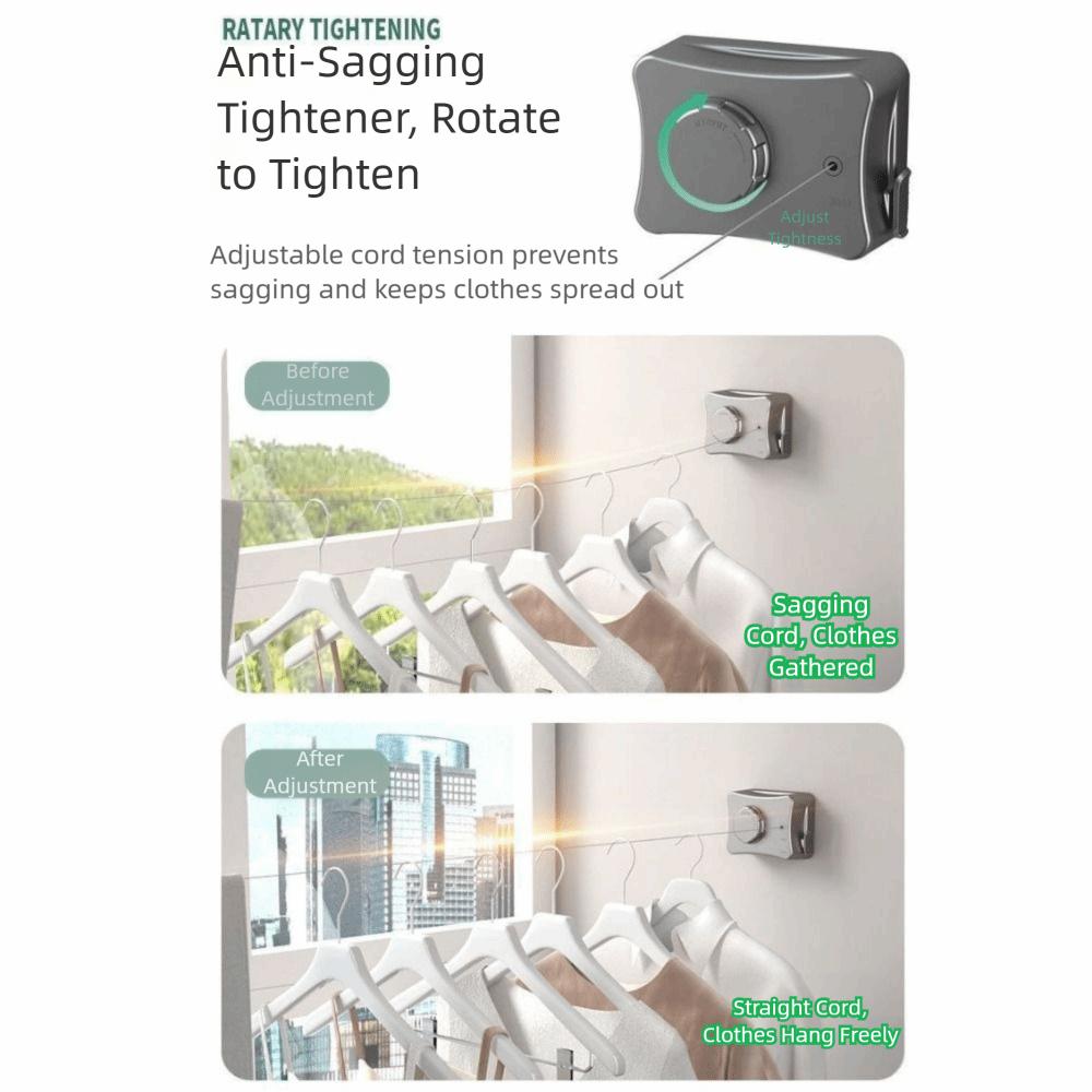 Verstellbare Einziehbare Wäscheleine Nicht Durchhängender Wäscheständer Hinterhof