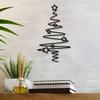 Christmas Metal Tree, Elegant Black Metal Christmas Tree Wall Art - Non-Electric Holiday Decor for Indoor & Outdoor