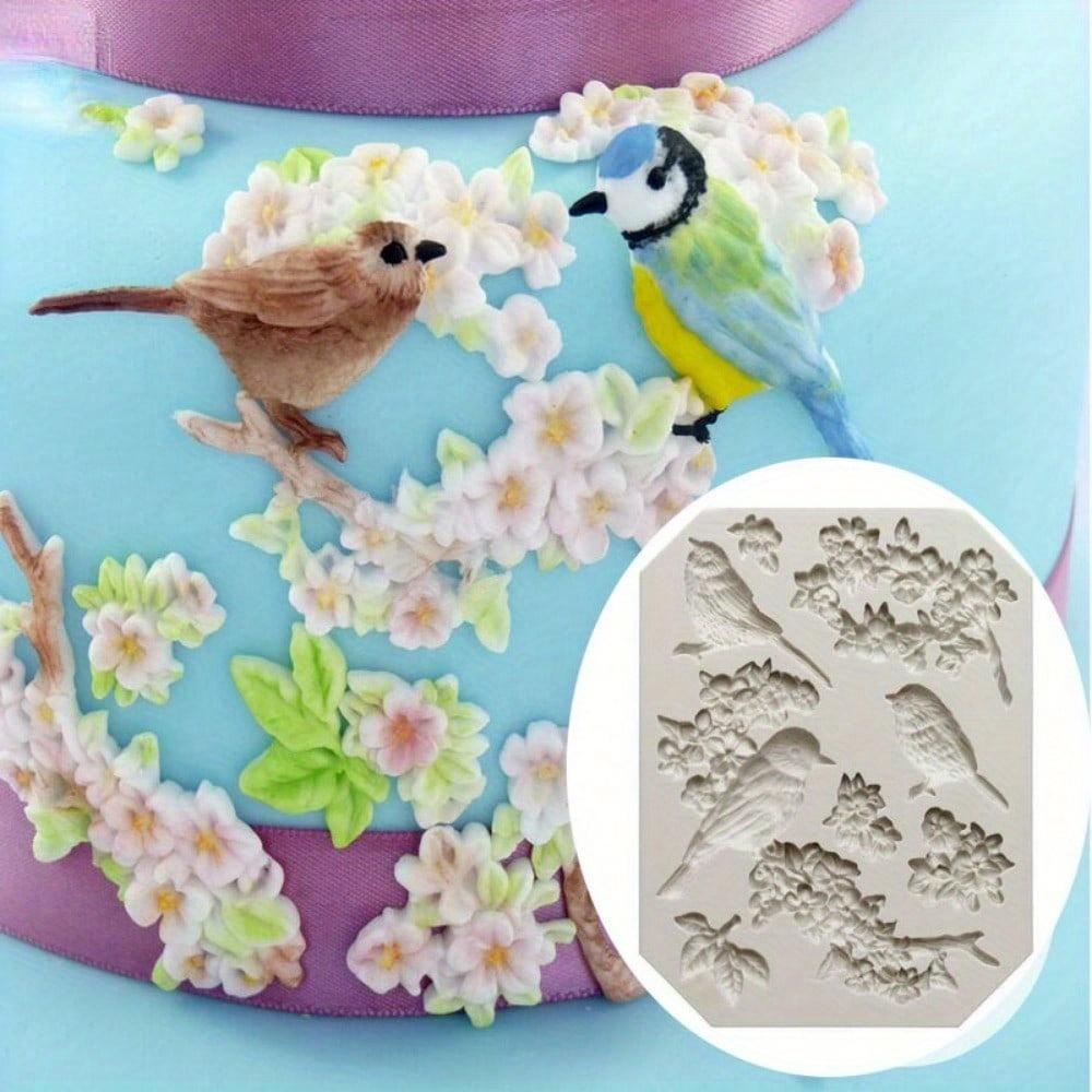 3PCS/Set Silicone Molds 3D Tree Flower Bird Form Molds Cake Fondant Decoration Tools Chocolate Candy DIY Baking Accessories