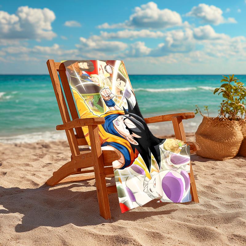 Dragon Ball Strandtuch Outdoor Camping Strandtuch für Urlaub Schwimmen Outdoor Pool Saugfähiges Badetuch