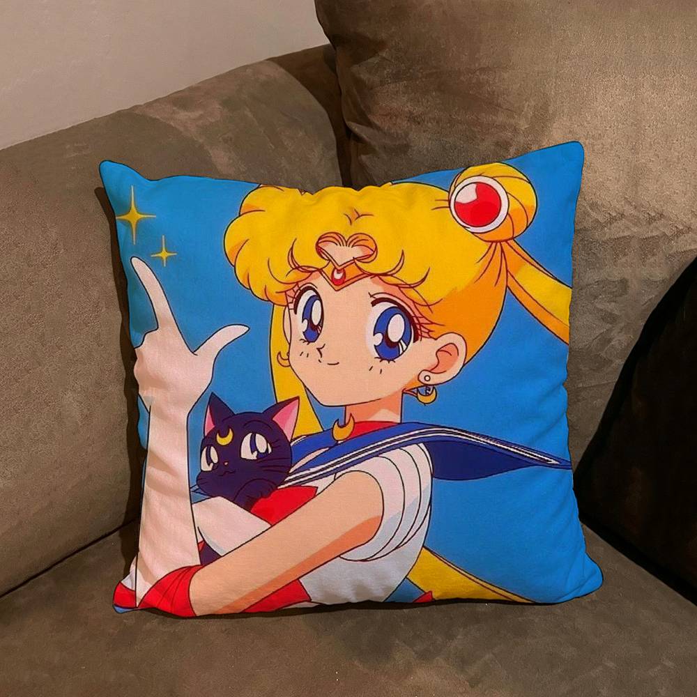 Cute For ailors M-Moon Comfortable soft Pillow Case for Sofa Living Room Home Decor Protective Covers