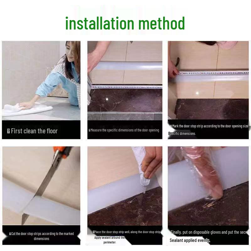 Flexible Silicone Water Barrier Strip for Dry & Wet Separation In Bathroom & Kitchen