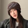 Korean Version of Personalized Jacquard Warm Cold Hat Autumn and Winter Outdoor Hat Women's Windproof Plus Velvet Pile Hats and Bag Head Hat Trendy