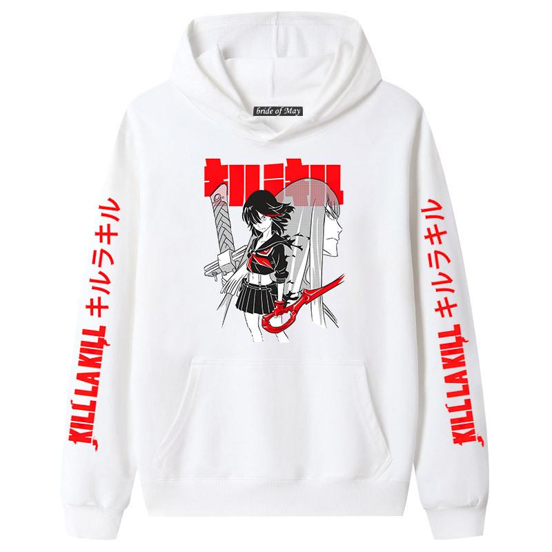 Japanese Anime Kill La Kill Hooded Long Sleeve Sweatshirt for Couples