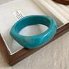 European and American blue smudged acrylic bracelet niche retro exaggerated bracelet personality fashion design sense jewelry