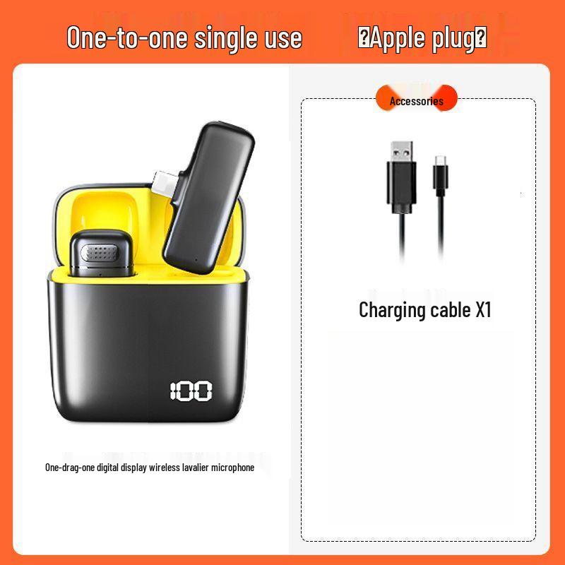 K6 Wireless Lavalier Microphone with Bluetooth, Noise Reduction, and Charging Case for Streaming and Video Shooting