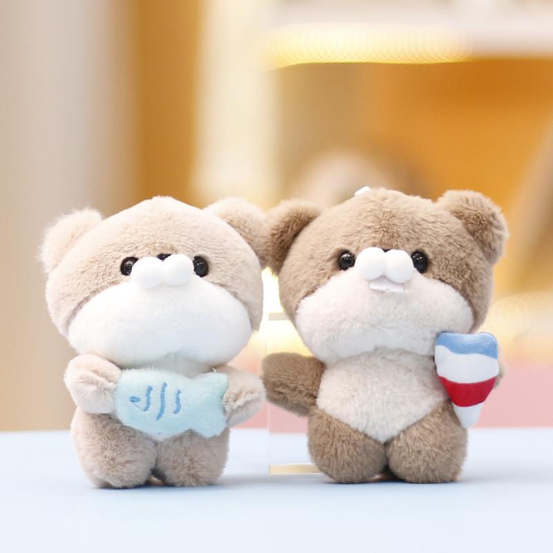 Adorable Mini Plush Otter And Beaver Stuffed Toy Keychain With Ultra Soft Pp Cotton Filling