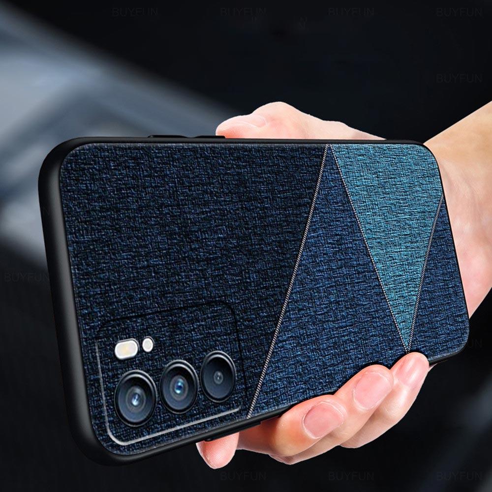 Leather Cloth Pattern Phone Case For Oppo A17 A31 A54 A57 A78 A79 A98 Find X5 X6 Reno 6 7 8 10 11 12 13 F Pro 5G Soft TPU Cover