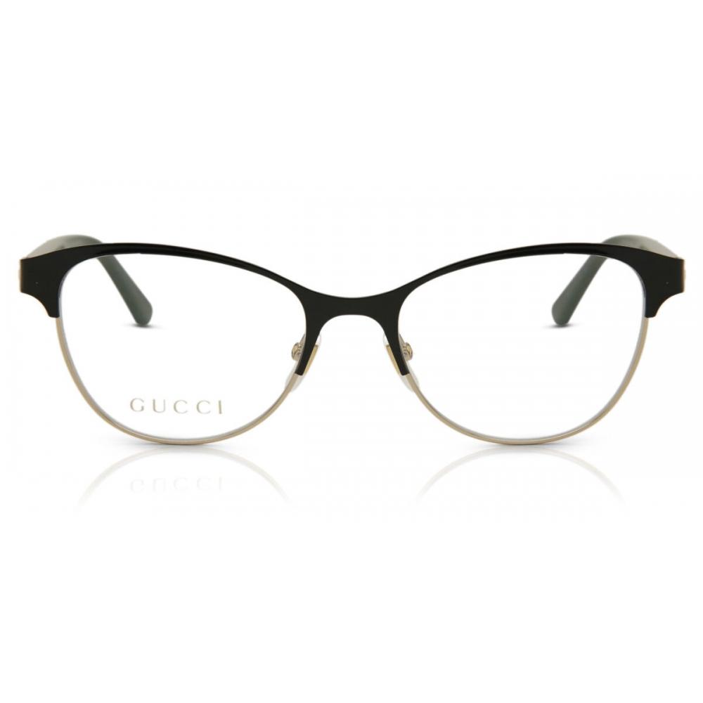 

Gucci Gg0718o 001 Women Eyeglasses Black/Gold/49-17-140
