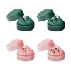 Wedding Pink Green Flannelette Small Ring Box Jewelry Packaging Box Peach Heart Single Double Ring Box Fashion Gift