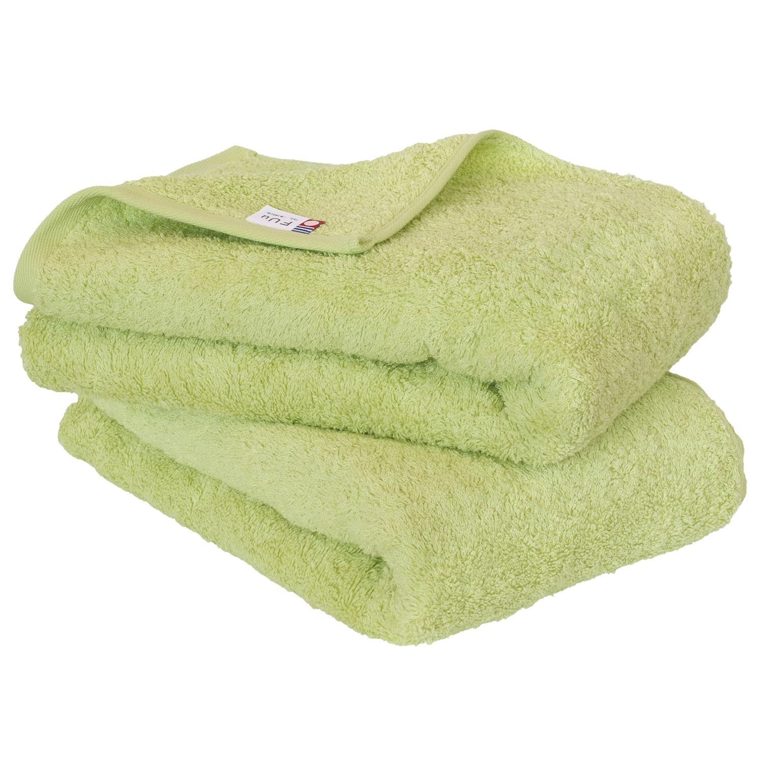 

Bloom Imabari Certified FUu Bath Set of Made in Cotton Towels, 2, Soft, Fluffy, Thick, Absorbent, Hotel-Grade, Japan, 100% (Green)