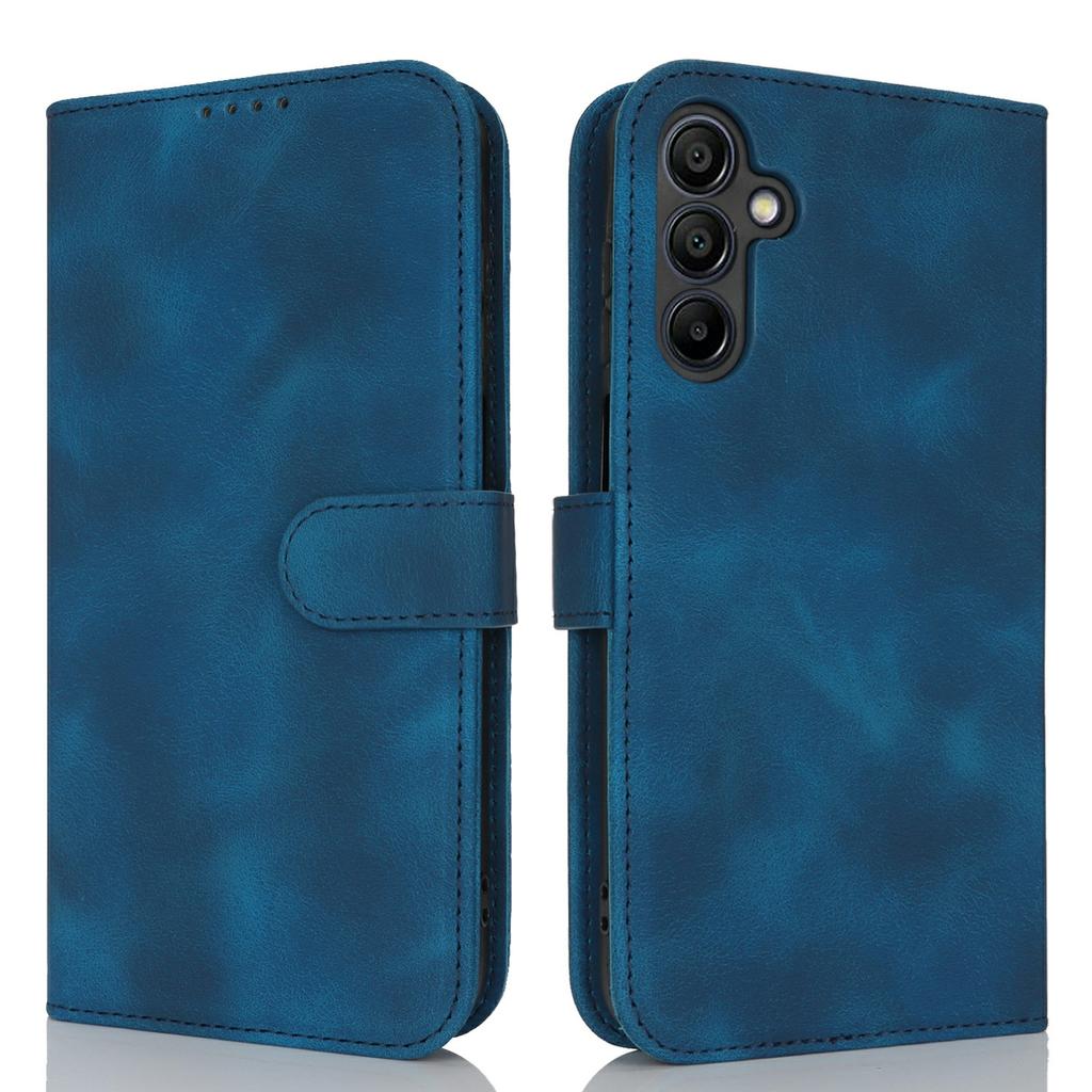 For Samsung Galaxy A15 5G Wallet Case Double Folded Edge Skin Touch PU Leather Flip Phone Cover
