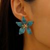 2026 Vintage Drop Glazed Flower Earrings for Women Elegent Sweet Y2K Stud Earrings Exaggerated Jewelry Accessory Gift