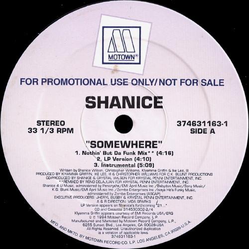 

12inch Record SHANICE - Somewhere 3746311631 Motown 1994 US Rap & Hip-Hop/R&B Used