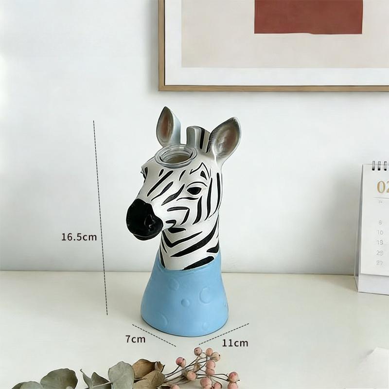 

Creative Nordic Style Zebra Shape Vase Home Living Room Dining Hall Entryway Table Flower Arranger Decoration Ornaments