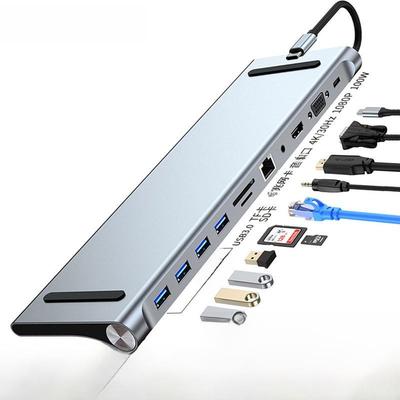 11-in-1 USB-C Expansion Dock for MacBook, Apple, Huawei Laptops