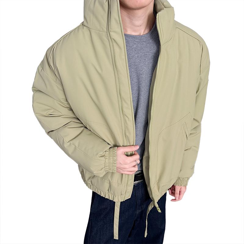 Jackets Men's Winter Outdoor Loose Versatile Cotton Clothes Men's Solid Color Stand Collar Tops