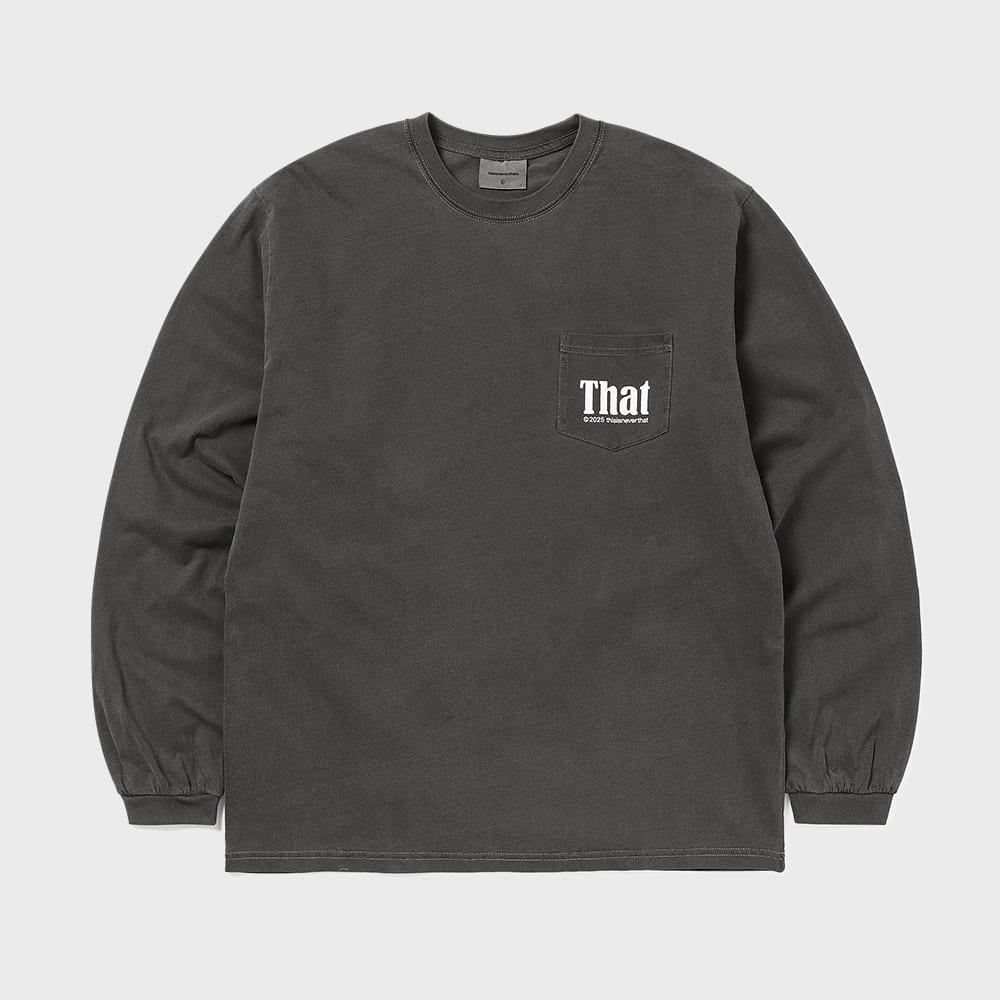 ЭТО НИКОГДА ТАК Карманная футболка с длинным рукавом charcoaL S