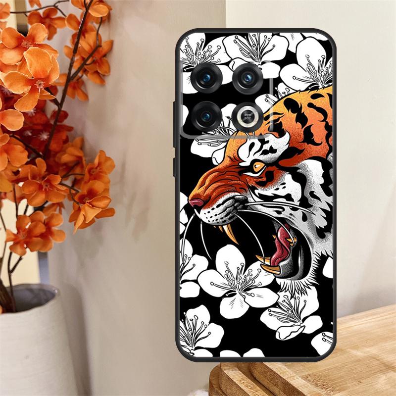 Japanese Tiger Funda For OnePlus 13 13R 12 12R 11 10 Pro 8T 10T OnePlus Nord 4 CE 2 3 Lite N10 N20 N30 Case