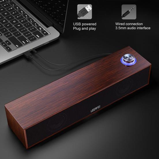 E350M Bluetooth-compatible Speaker Wireless Stereo Sound Rectangle Portable Sound Box Subwoofer for Desktop