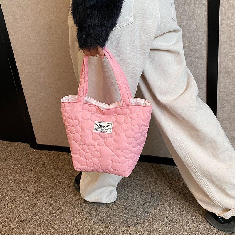 Stylish Casual Oxford Tote Bag For Women In Black White Purple Pink Colors