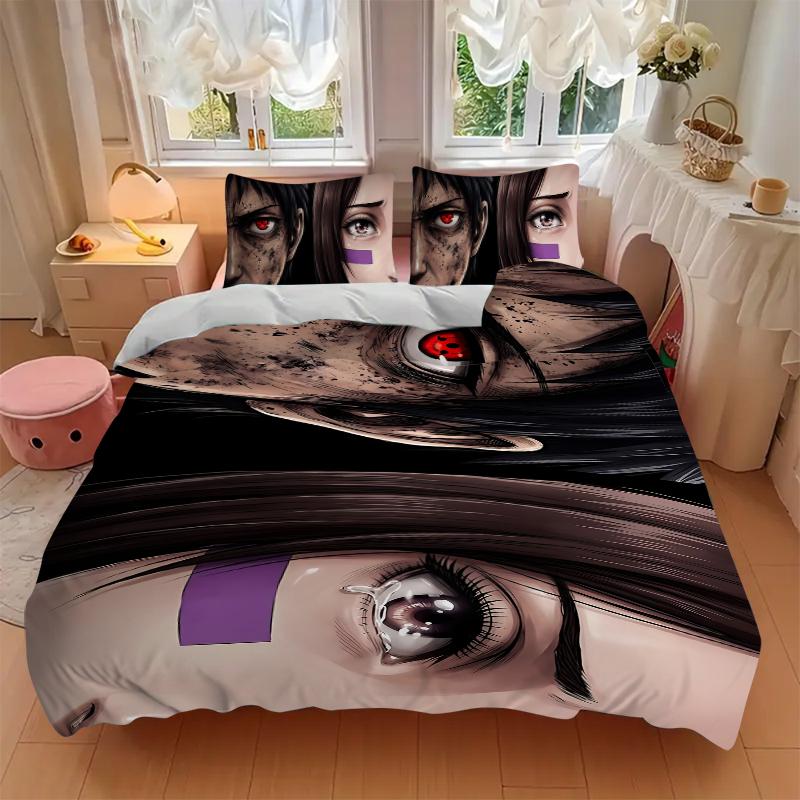 3Pcs Eyes Soul Bedding Set Soft Fabric Duvet Cover Pillowcases Home Xmas Halloween Gift 1 Duvet Cover 2 Pillowcase S1429