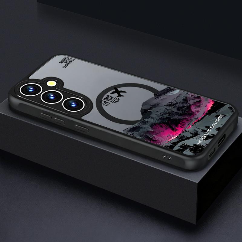 

Airline Aircraft Printed Magnetic Phone Case For Samsung Galaxy S26 S25 S24 S23 S22 Ultra Plus S25 Edge S24 S23 FE Acrylic Cover Galaxy S26