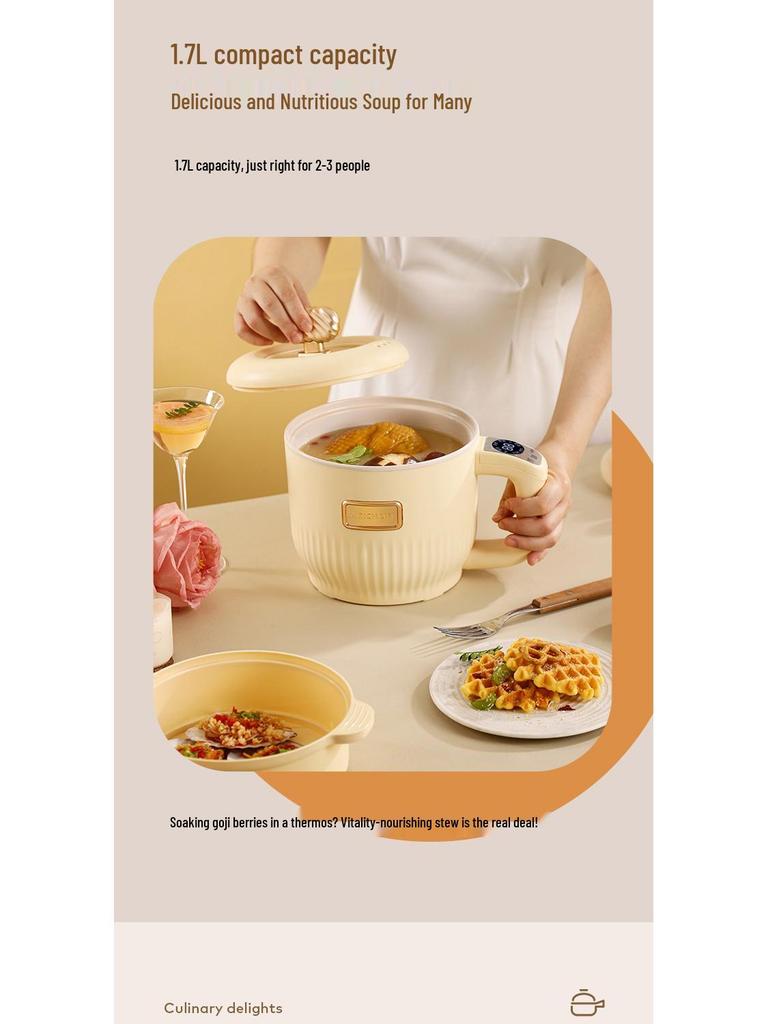 Mini aragaz electric: Oală Crock-Pot Multifuncțională, Fierbător de Orez Inteligent, Aparat pentru Terci, Oală pentru Supă, Perfectă pentru Cămine
