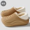 Men's waterproof cotton shoes, winter outer wear soft sole non-slip home indoor plush thermal bag and cotton slippers women