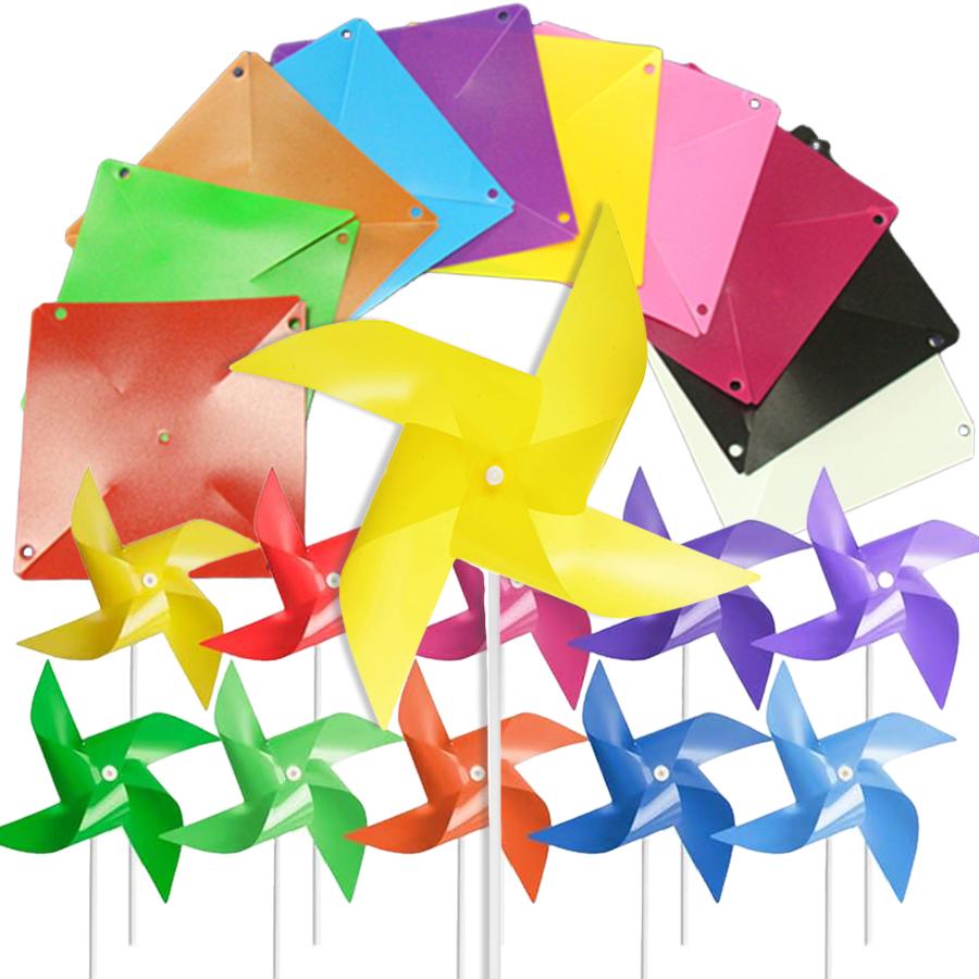 10/30/50pcs Plastic Pinwheel Outdoor Decor for Scenic Spot Wedding Party Festival Celebration Activities Atmosphere Tool XJM