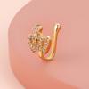 1Pc Copper Fake Piercing Nose Ring Heart Star Crown Clip On Nose Ear Clip Cuff Earring for Women Girl Gift Body Jewelry Nariz