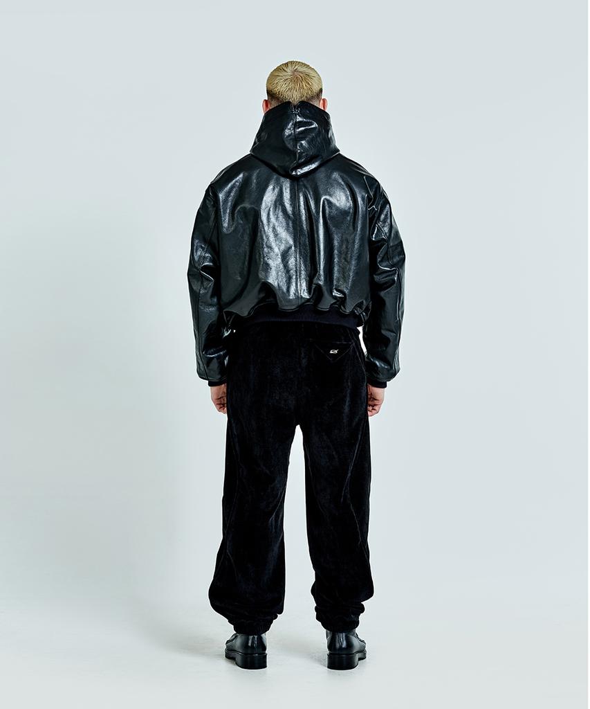 51Percent Leather Hoodie Zip-Up - Black