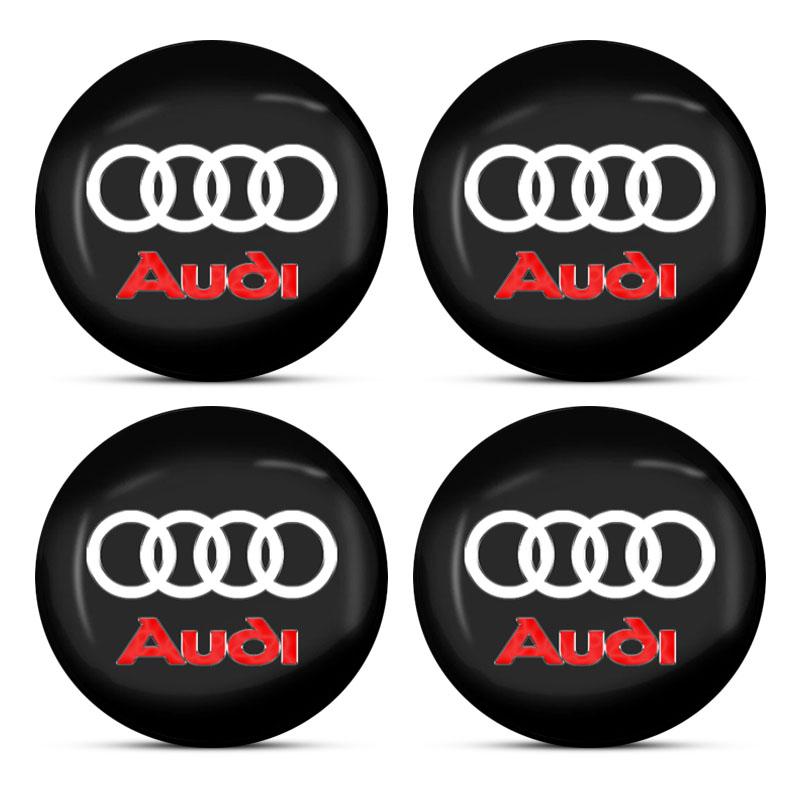 Car Wheel Center Hub Caps Sticker Emblem Accessories for Audi QUTTRO Q5 B7 B6 B9 SLINE RS Q3 Q7 S3 S4 S5 A3 A4 B8 8P 8V A6 C7 A5