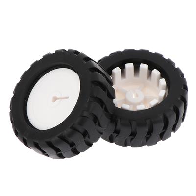 2 Piezas Eje D Neumático de Goma Accesorios para Robot Carro de Seguimiento Modelo Rueda Para Motor N20 Coche Robot Piezas de Juguetes DIY