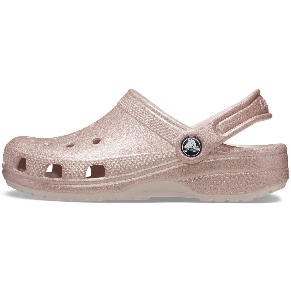 Crocs Classic Glitter Clog Sandals, Toddler Size, Quartz Glitter, 12cm, Sizes 12-17.5cm
