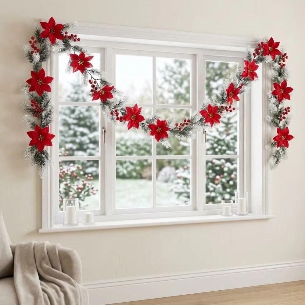 Simulated Christmas Wall Hanging Vine Faux Pine Garland Christmas Home Decoration
