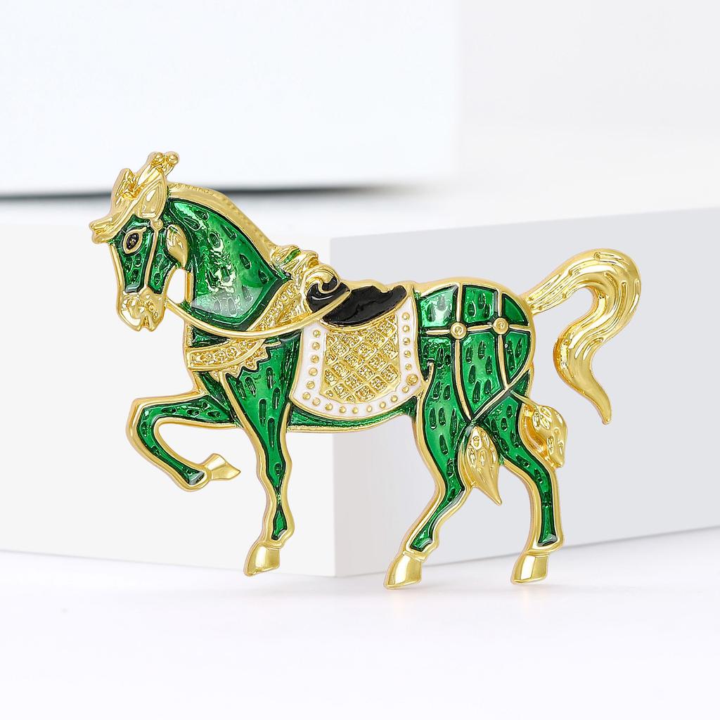 Enamel Horse Brooch for Women Animal Lapel Pins Party Accessories Valentine's Day Gifts