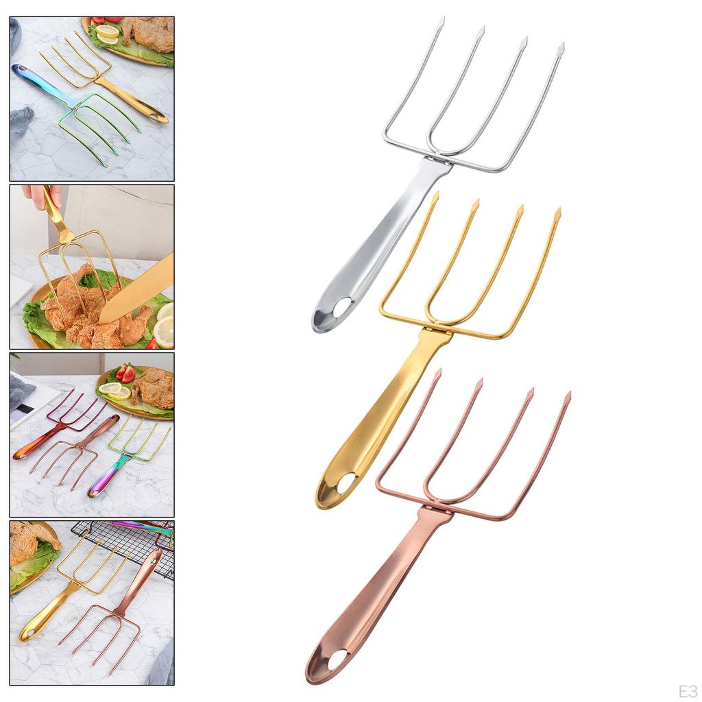 Stainless Steel Turkey Fork, Steak Grill Fork Space Saving Professional,Poultry Lifter