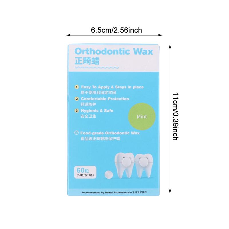 60Pcs Dental Orthodontic Wax Protective Brace Wax Orthodontic Anti-Grinding Food Grade Individually Packaged Superior Hygiene