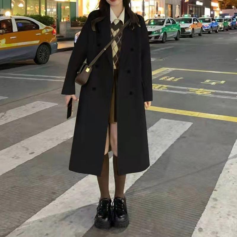 

Осень и зима Новое абрикосовое шерстяное пальто Пальто маленькое корейское зимнее толстое 2XL