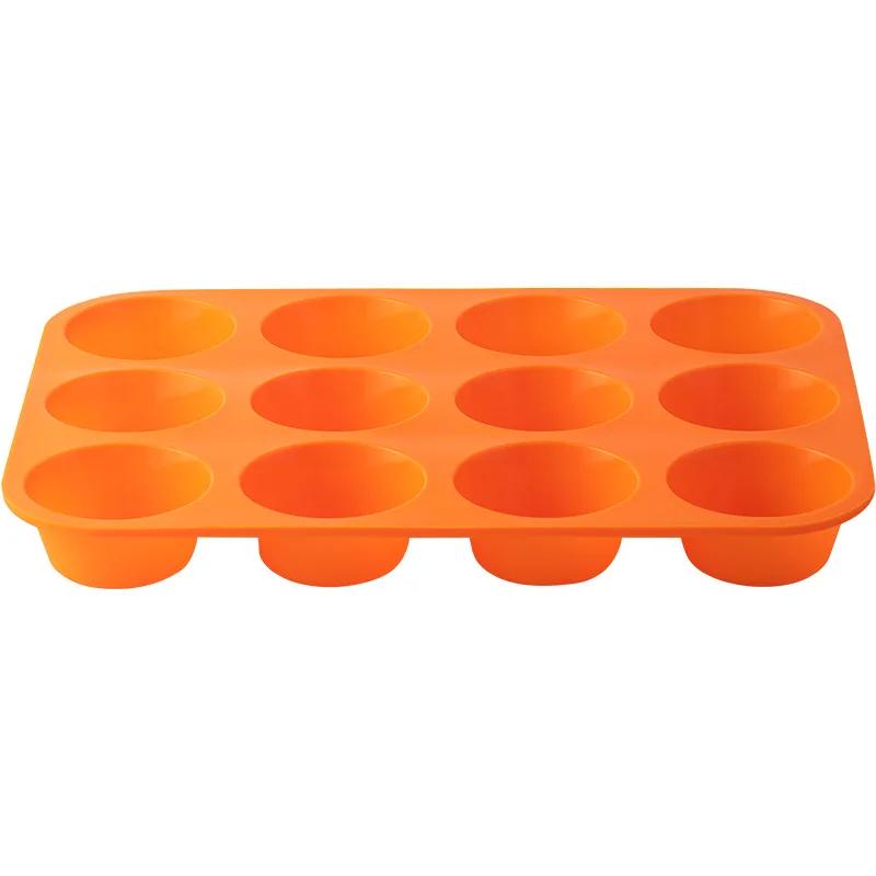 12 Holes Silicone Baking Mold for Baking 3D Bakeware Chocolate Round Sphere Mold Cupcake Pan Cake DIY Muffin Kitchen Tool